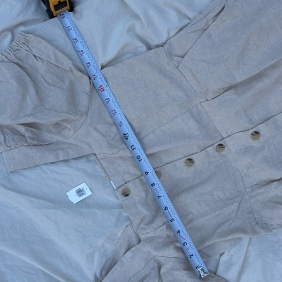 Old Navy Puff-Sleeve Linen-Blend Mini Dress, size L - Picture 7 of 9